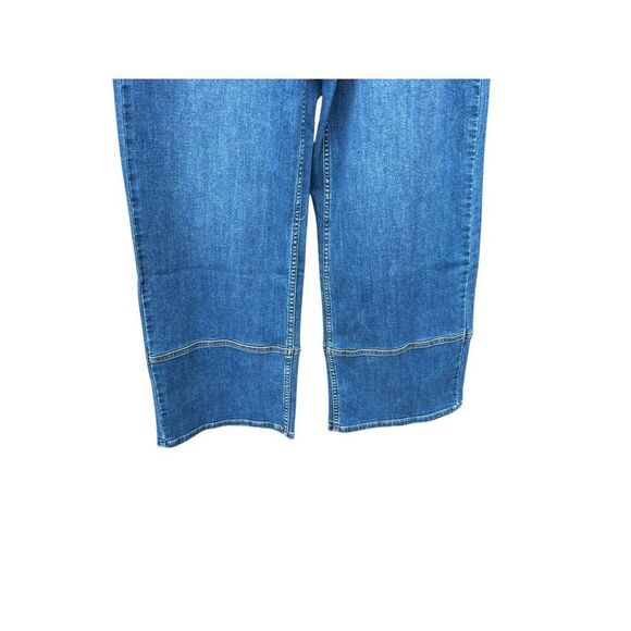 Logo by Lori Goldstein wide leg high waisted woman’s 4 indigo denim jeans qvc - Picture 4 of 10